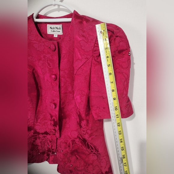 Nah Nah Women's Vintage Pink Short Sleeve Jacket Size 10 - Picture 6 of 9